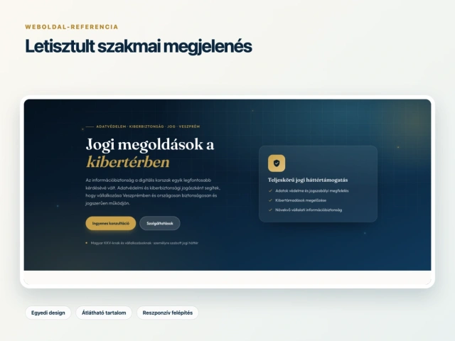 Modern, mobilbarát weboldalt készítek vállalkozásodnak