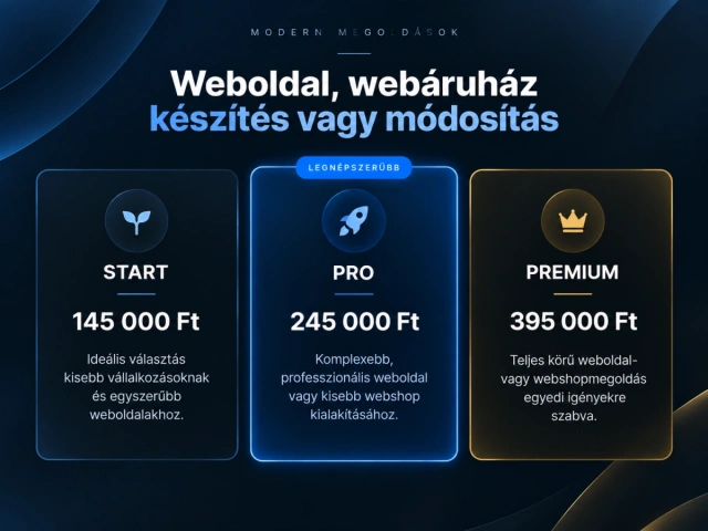 Weboldal, webáruház készítés vagy módosítás
