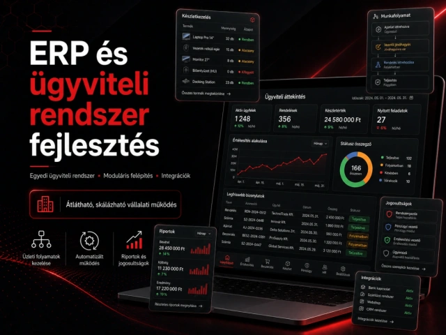 ERP és ügyviteli rendszer fejlesztés