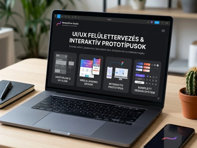 UI/UX felülettervezés, drótvázak és interaktív Figma prototípusok készítése