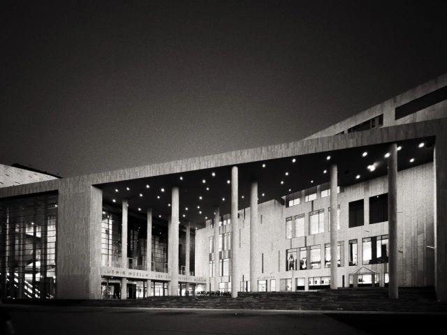 épületek, ingatlanok, exterior, drón
