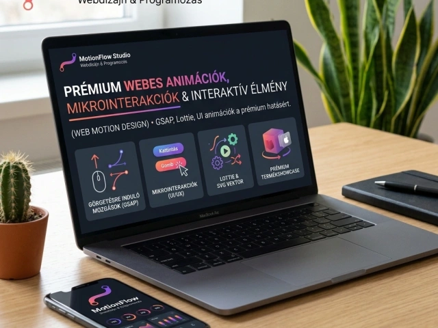 Prémium webes animációk, mikrointerakciók (Web Motion Design)