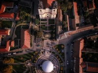 épületek, ingatlanok, exterior, drón