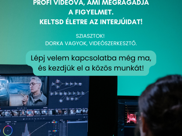 Interjú vágás/utómunka - 3 kameraállással 