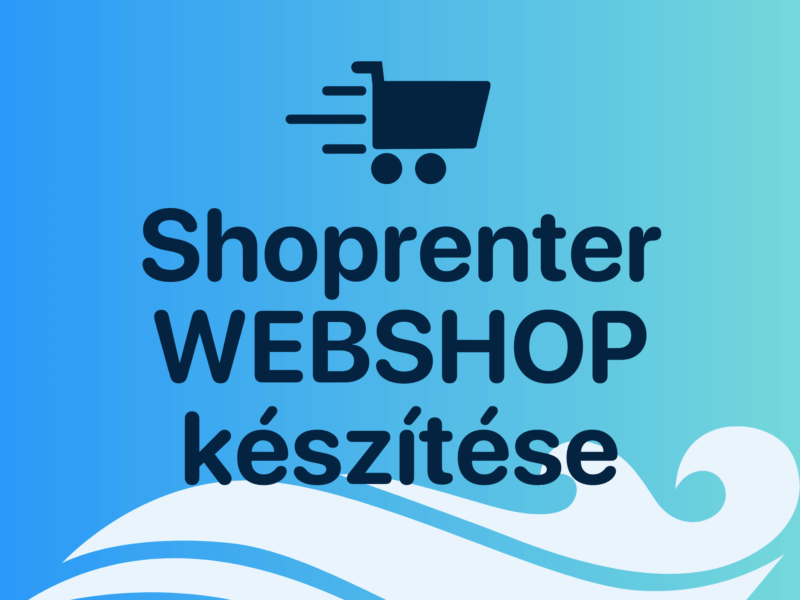 Webshop készítés - Shoprenter (Teljeskörű kivitelezés)