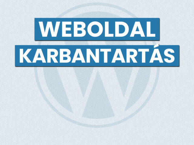 Weboldal karbantartás