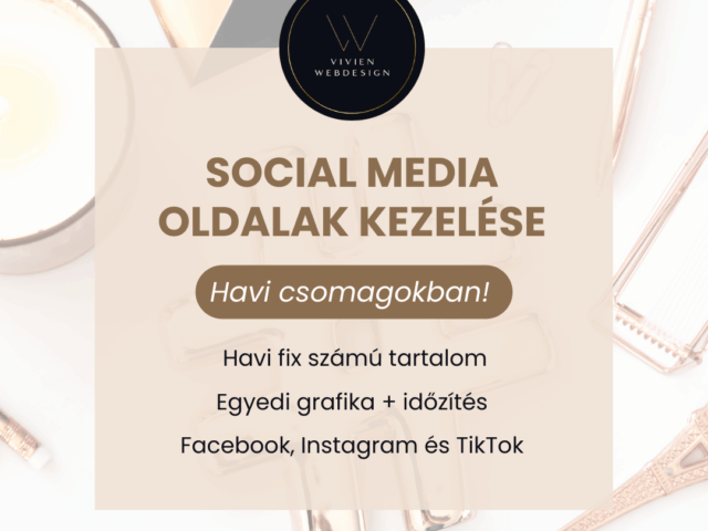 Social media oldalak kezelése havi csomagokban