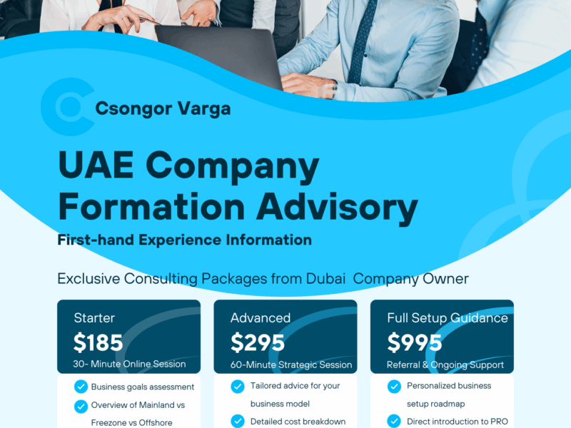 Dubai Cégalapítási Tanácsadás