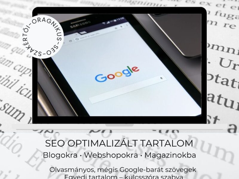 SEO-optimalizált blogcikkek és tartalmak – természetesen, olvasmányosan
