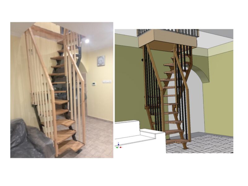 Beltéri-kültéri lépcső tervezése-gyártása (egyéb tartószerkezetet is)