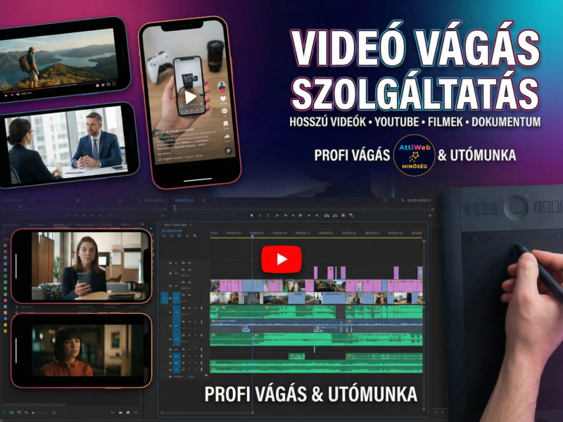 Profi videóvágás hosszabb formátumú tartalmakhoz