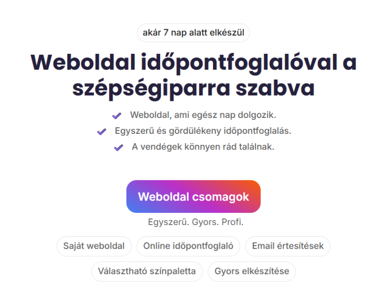 Egyedi weboldal készítése