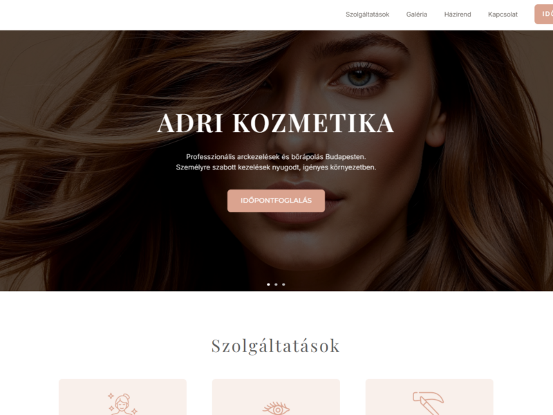 Egyedi weboldal készítése