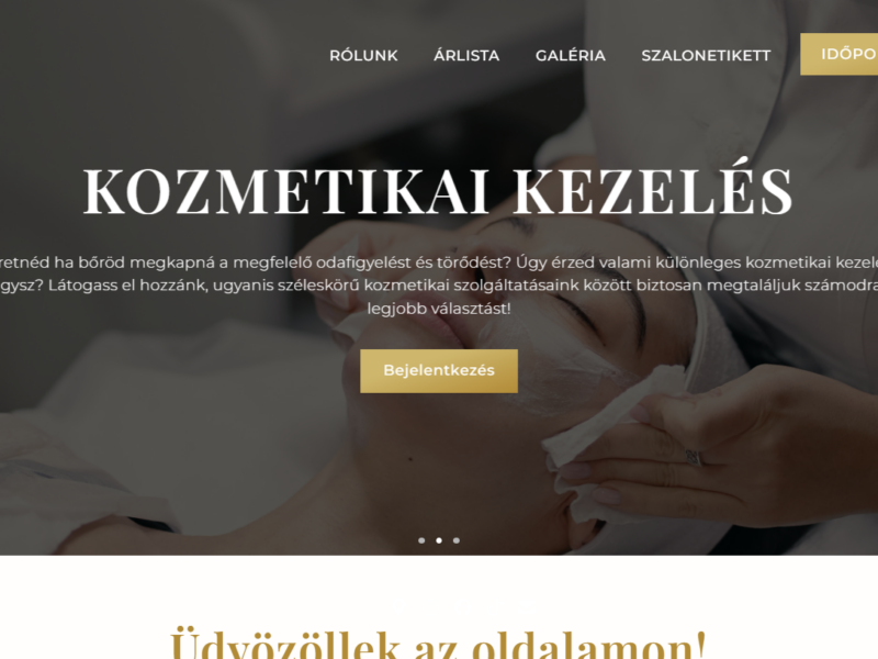 Egyedi weboldal készítése
