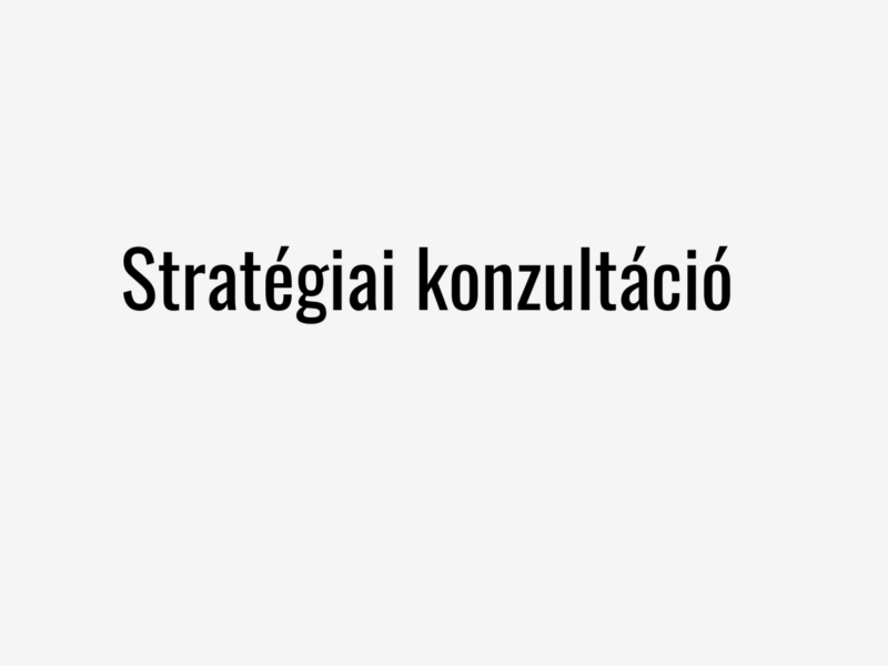 Stratégiai rendszer- és koncepciótisztázó konzultáció